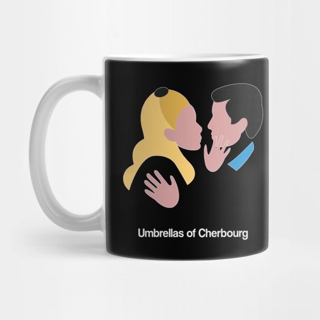 Umbrellas of Cherbourg movie fan art minimal french new wave Catherine Deneuve Jacques Demy by Rozbud